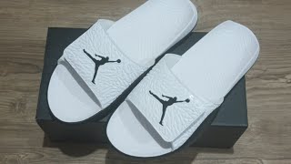 Jordan Hydro 7 v2  slides  Unboxing  Closer View jumpman hydro7 slippers slides airjordan [upl. by Emylee]