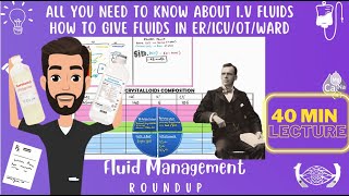 FLUIDS Roundup Physiology Composition Effects amp Administration in ICUEROTWards [upl. by Curran]