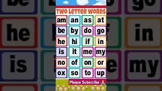 Two Letter Words💖💖 learn rhymes trending babysongs twoletterwords [upl. by Randall166]