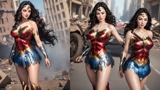 Celebrities As Wonder Woman  DC comic Character  AI art lookbook  Part 1 [upl. by Gabrielson]