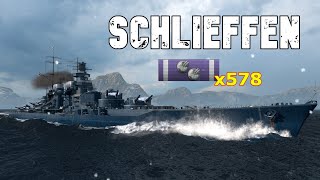 World of WarShips Schlieffen  5 Kills 284K Damage [upl. by Garrot530]