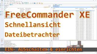 FreeCommander XE Dateivorschau Schnellansicht einschalten [upl. by Welcy]