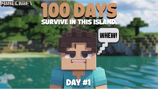 CAN I SURVIVE IN THIS ISLAND  DAY 1  MINECRAFT DAY 1 COME AND JOIN ME [upl. by Clem]