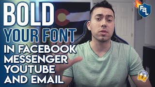 How to Bold and Italicize Your Font For Facebook and Messenger [upl. by Nymzaj]