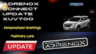 Adrenox update Mahindra xuv700 How to use Personalized Greetings and more xuv700 adrenoxconnect [upl. by Iam]