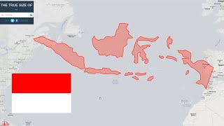 Indonesias size compared to other countries  World Map 3 [upl. by Enicar133]