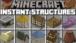 Minecraft INSTANT STRUCTURES MOD  BUILD A MINECRAFT VILLAGE IN SECONDS Minecraft [upl. by Dnumsed]