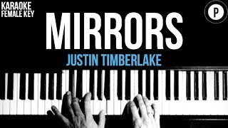 Justin Timberlake  Mirrors Karaoke SLOWER Acoustic Piano Instrumental Lyrics Cover FEMALE KEY [upl. by Trinette]