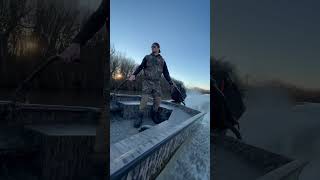 Ripping down the river💨 shorts duckhunting duckboat waterfowl hunting mudboat havocboats [upl. by Yebot6]