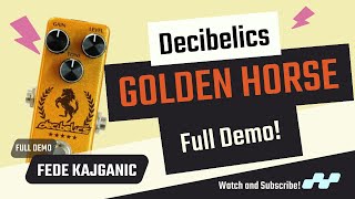 Decibelics Golden Horse  No talking demo  Alone and with Tube Screamer style pedal [upl. by Yellat]