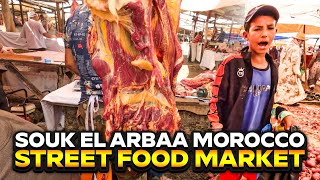 Souk El Arbaa سوق الاربعاء Market Morocco Street Food [upl. by Isidore]