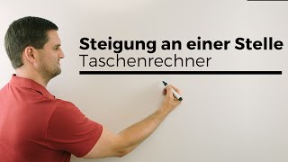 Steigung an einer Stelle bestimmen mit Taschenrechner Casiofx Mathe by Daniel Jung [upl. by Coray399]