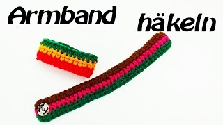 Armband häkeln  mehrfarbig  im Trend  Mehrfarbig HÄKELN  Häkelideen [upl. by Earehc]