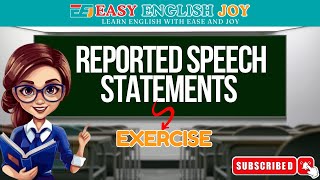 Reported Speech Statements Exercise [upl. by Dennet581]