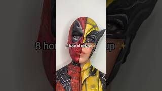 1 HOUR VS 8 HOUR MAKEUP 🤯 creativemua makeupartist deadpool wolverine marvel mua makeup [upl. by Heigho995]