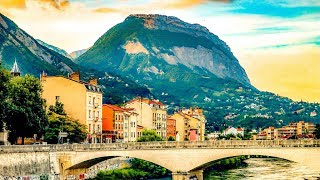 A Walk Around the Beautiful City of Grenoble France [upl. by Karlow681]