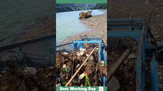 Best working day 1151 The process of clearing water from debris using a garbage disposal machine [upl. by Englis417]