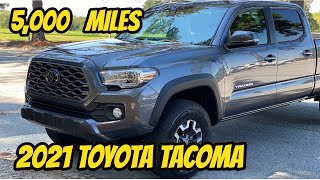 2021 Toyota Tacoma TRD OffRoad 5000 Miles Review Magnetic Gray [upl. by Nagol]