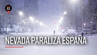 España paralizada por la peor nevada en 50 años  El Espectador [upl. by Avaria]