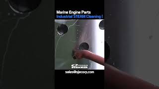 Remove Marine Engine Parts Cutting Fluid with Industrial STEAM Cleaning Machine Shorts [upl. by Cimah660]