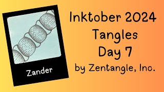 Inktober Tangles 2024 Day 7 Zander by Zentangle Inc [upl. by Copp674]