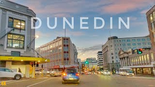 Dunedin City Evening Drive  Saint Kilda To Dunedin City Centre  New Zealand Driving Tour 4K 2023 [upl. by Odlabu]