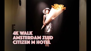 4K Hotel Tour  Hipster Hotel by Concrete Architects  CitizenM Amsterdam Zuid  Walk 229 [upl. by Chita]