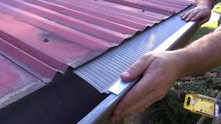 Gutter Guard Install Corrugated Metal [upl. by Ashling]