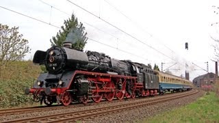 German Pacific Steam Locomotives in Ruhr District April 2013 [upl. by Ennaer55]