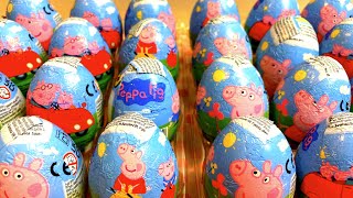 No talking ASMR Unboxing Chocolate Eggs Peppa Pig [upl. by Vevina]