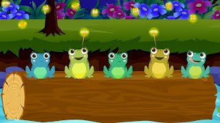 Five Little Speckled Frogs  Preschool Songs amp Nursery Rhymes for Circle Time Male Version [upl. by Nilhsa]