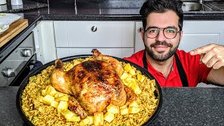 Roasted Stuffed Chicken  دجاجة محشية في الفرن  تتبيلة جديدة  شيف شاهين [upl. by Lleral]