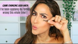 APPLYING FALSIES UNDER YOUR LASH LINE  GAME CHANGING HACK [upl. by Aivartal402]