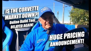 IS THE CORVETTE MARKET DOWN NEW PRICING ANNOUNCEMENT ORDER CONSTRAINTS [upl. by Nibla]