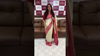 Semi katan sarees collections for booking visits [upl. by Nylhtac]