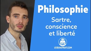 Sartre conscience et liberté  Philosophie  Terminale  Les Bons Profs [upl. by Nauqyaj773]