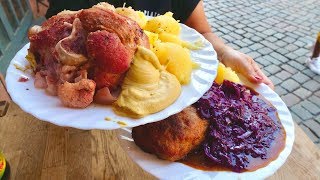 Traditional GERMAN FOOD in BERLIN  HUGE Eisbein and Boulette  Berlin Weisse  BERLIN FOOD [upl. by Jeffry]