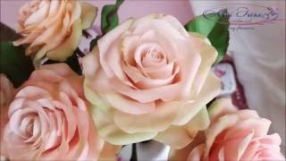 Cold porcelain rose modelling tutorial lesson review2 [upl. by Alor472]