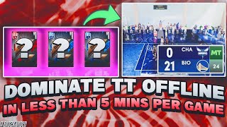 HOW TO WIN EVERY TRIPLE THREAT OFFLINE GAME IN UNDER 5 MINUTES NBA 2K22 MYTEAM [upl. by Leimaj]