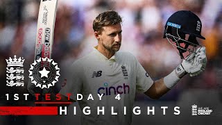 Classy Root Hits Century  England v India  Day 4 Highlights  1st LV Insurance Test 2021 [upl. by Terb]