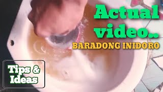 Aktwal na Pagtanggal ng bara sa Inidoro o toilet bowl  Actual video to unclog toilet bowl [upl. by Felic]