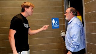 Switching Bathroom Signs Prank [upl. by Werra40]