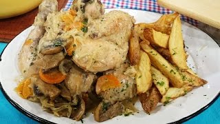 Pollo al champignon con papas a la provenzal [upl. by Furie923]