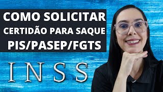 Certidão para Saque PISPASEPFGTS [upl. by Neerual34]