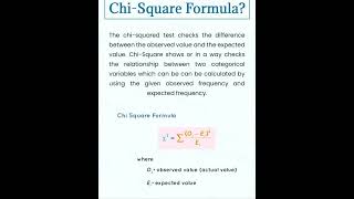 What is Chi Square Formula statistics square chi [upl. by Mialliw]