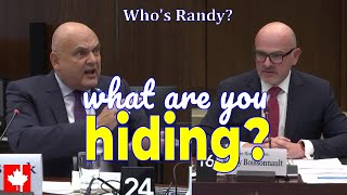 What are you hiding Minister Randy Boissonnault grilled at Whos Randy hearing 19 Sep 2024 [upl. by Nauhs281]