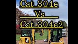 Battle of the Cat 304 Mini Excavators 2014 Caterpillar 304e vs 2020 Caterpillar 304e2 [upl. by Akiem]