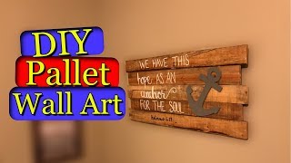 EASY Pallet Wood Project Wall Sign [upl. by Kinnon]