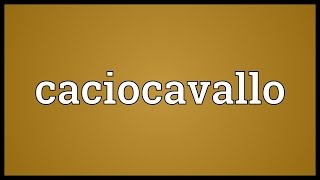 Caciocavallo Meaning [upl. by Arlette]