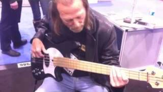 Francis Rocco Prestia  the Marleaux BassGuitars booth NAMM 2011 [upl. by Ykcul]